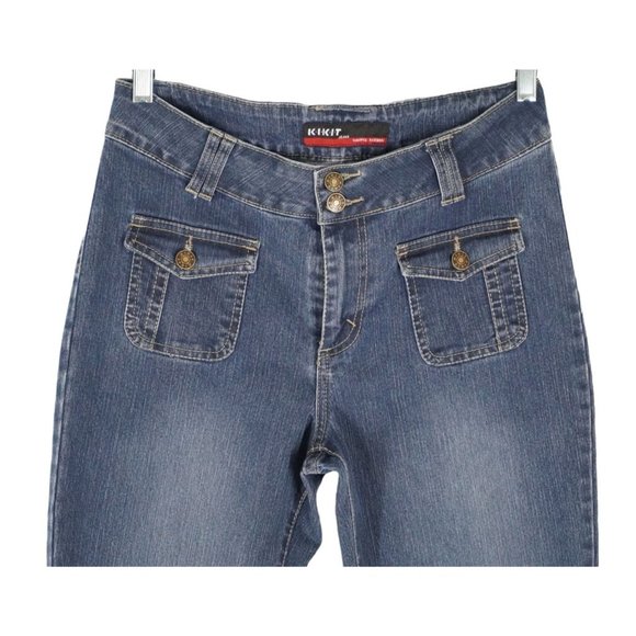 Kikit Jeans Womens Size 10 Snap Flare Stretch Maurice Sasson - Picture 5 of 9